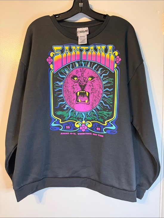 Carlos by Carlos Santana Other - Carlos by Carlos Santana Black Sweat with Neon Pink & Yellow-Accented Graphic